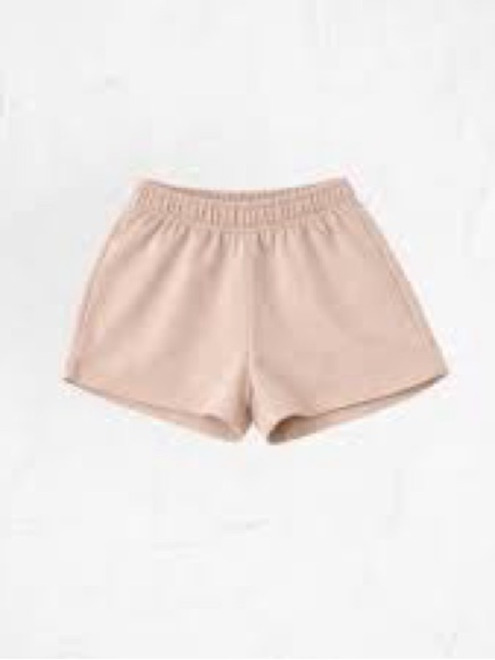 Girls Elastic Waist Knit Shorts in Blush